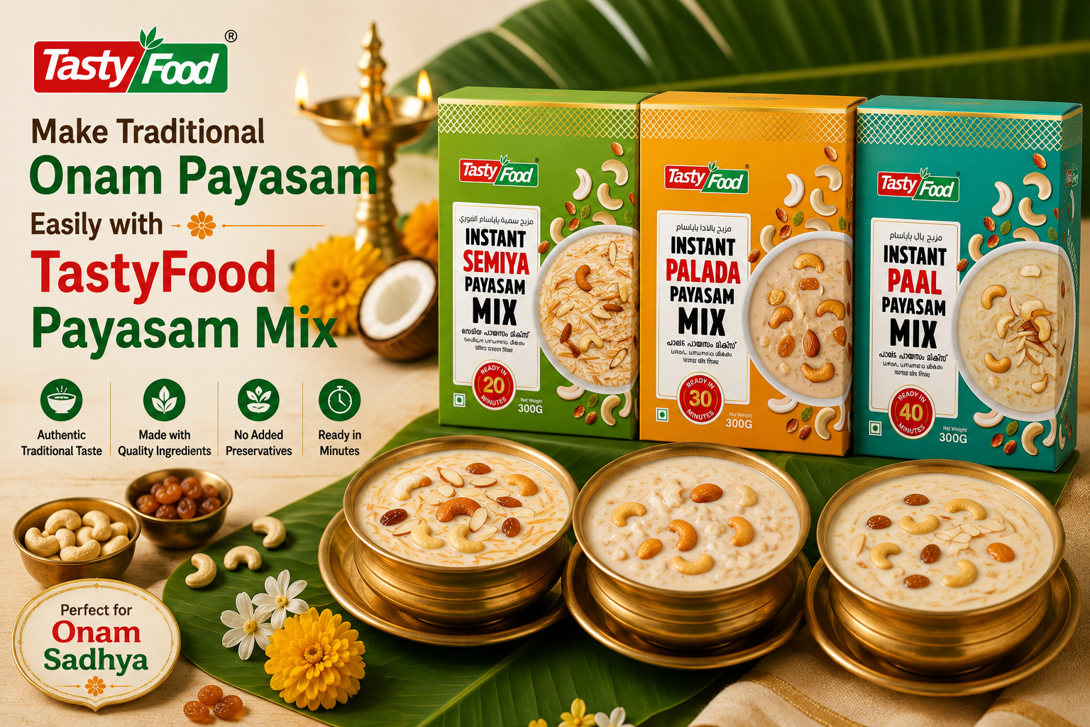 Make Traditional Onam Payasam Easily with TastyFood Payasam Mix