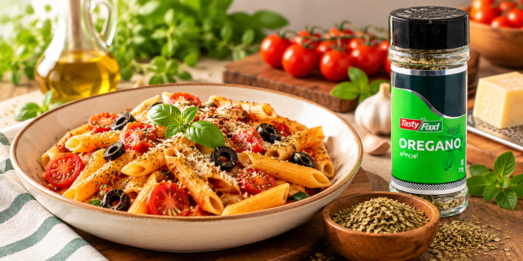 Pasta is another dish where oregano fits in effortlessly, especially with tomato-based recipes. This is one of the simplest ways to learn how to use oregano in cooking without overcomplicating anything. Adding oregano to tomato-based sauces: Stir dried oregano into the sauce while it simmers. This gives the herb enough time to release its flavor into the tomatoes, garlic, and onions. About one teaspoon for a standard batch of sauce is a good starting point, although the amount can be adjusted according to taste. It also doubles as a natural pasta seasoning without needing extra additives. Oregano with garlic, olive oil and cheese: For simpler, non-tomato pasta dishes, oregano still has a place. Mix it with garlic, olive oil, and grated parmesan for a quick and satisfying flavor base that needs almost no effort. Simple oregano pasta idea: Toss cooked pasta with olive oil, minced garlic, a generous pinch of oregano, and a handful of parmesan. Add chilli flakes if a bit of spice is welcome. This kind of pasta comes together in under fifteen minutes and tastes like something from a proper Italian kitchen. It's one of those easy oregano recipes worth keeping on hand for busy weeknights.